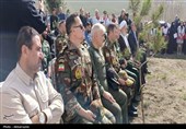 افتتاح بوستان شهدای جنگ رمضان و غرس 1000 نهال در اردبیل