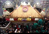 گل‌آرایی ضریح مطهر حرم حضرت معصومه(س)