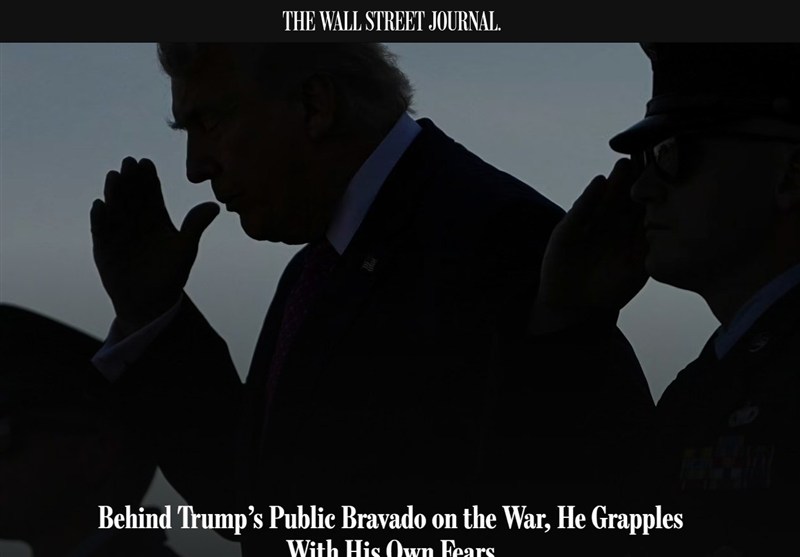 وال استریت ژورنال: ترامپ به شدت نگران آینده جنگ با ایران است