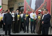 آیین افتتاحیه دهه کرامت در گلستان شهدای اصفهان