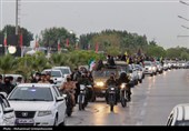 رژه خودرویی بانوان جان فدا در بوشهر +تصاویر