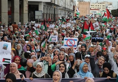 تظاهرات مغربی‌ها در همبستگی با ملت فلسطین