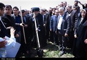 غرس 500 نهال به یاد نونهالان شهید میناب در هنرستان شهید رجایی اردبیل