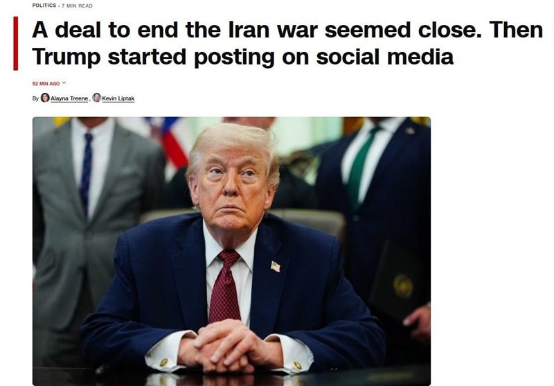 سی‌ان‌ان:نوشته‌های ترامپ مذاکرات با ایران را مختل کرد