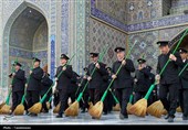 آیین تعویض شیفت خدام حرم مطهر رضوی