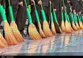 آیین تعویض شیفت خدام حرم مطهر رضوی