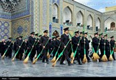 آیین تعویض شیفت خدام حرم مطهر رضوی