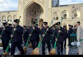 آیین تعویض شیفت خدام حرم مطهر رضوی