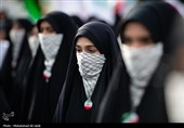 رزمایش بزرگ دختران جان‌فدای ایران در قم 