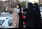 رژه خودرویی بانوان جان فدا در همدان