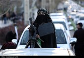 رژه خودرویی بانوان جان فدا در همدان