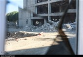 آثار حملات آمریکایی_صهیونی به ساختمان شهرداری منطقه 18