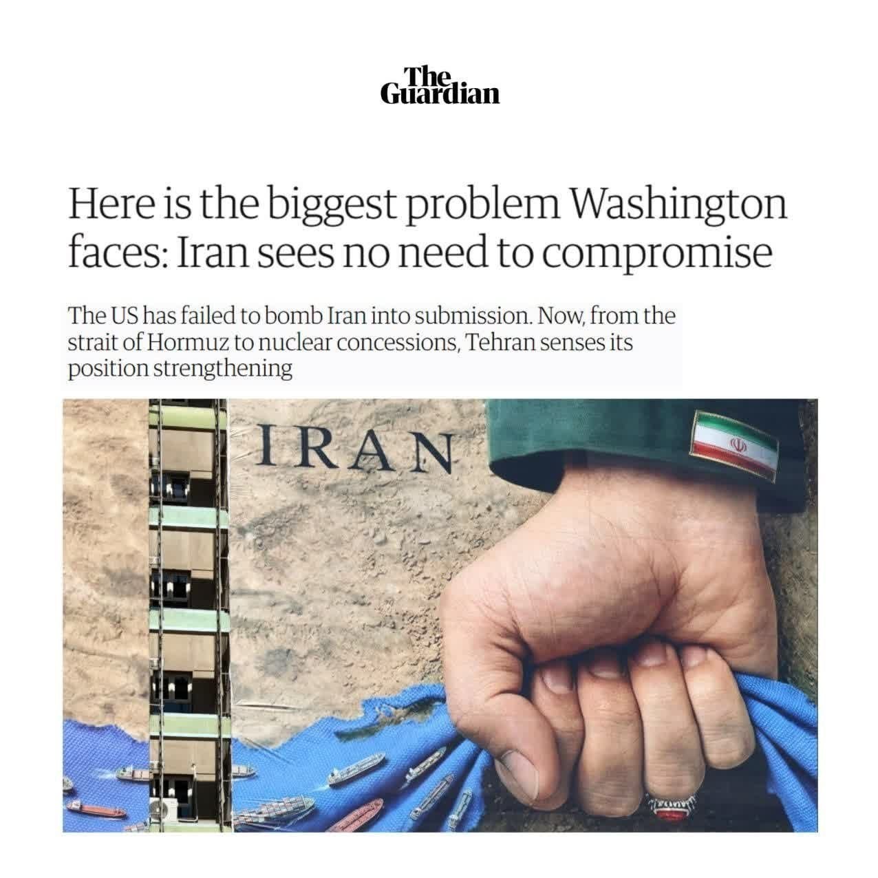 دونالد ترامپ , جنگ آمریکا و رژیم صهیونیستی علیه ایران , جمهوری اسلامی ایران , گاردین , 