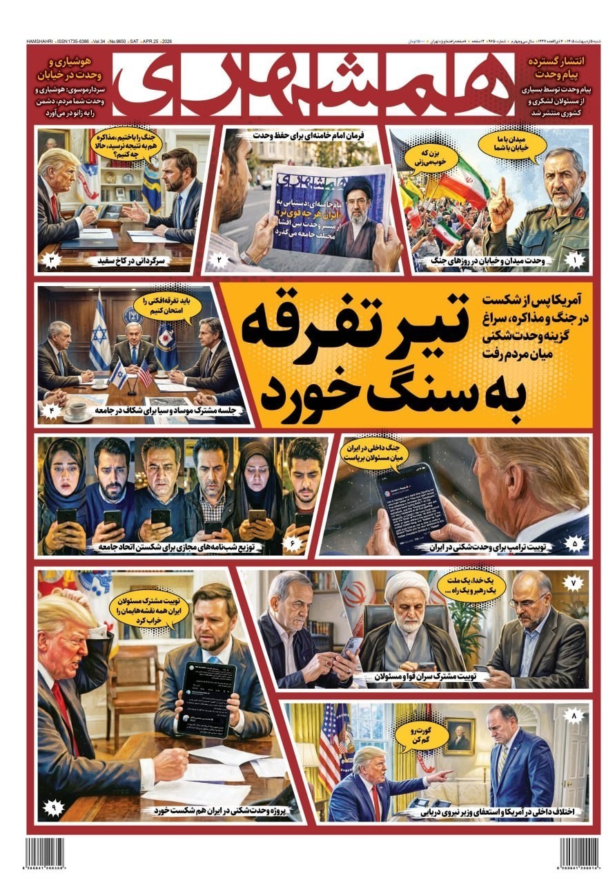 روزنامه کیهان , روزنامه وطن امروز , روزنامه رسالت , روزنامه خراسان , روزنامه جوان , روزنامه همشهری , روزنامه جام جم , روزنامه فرهیختگان , 