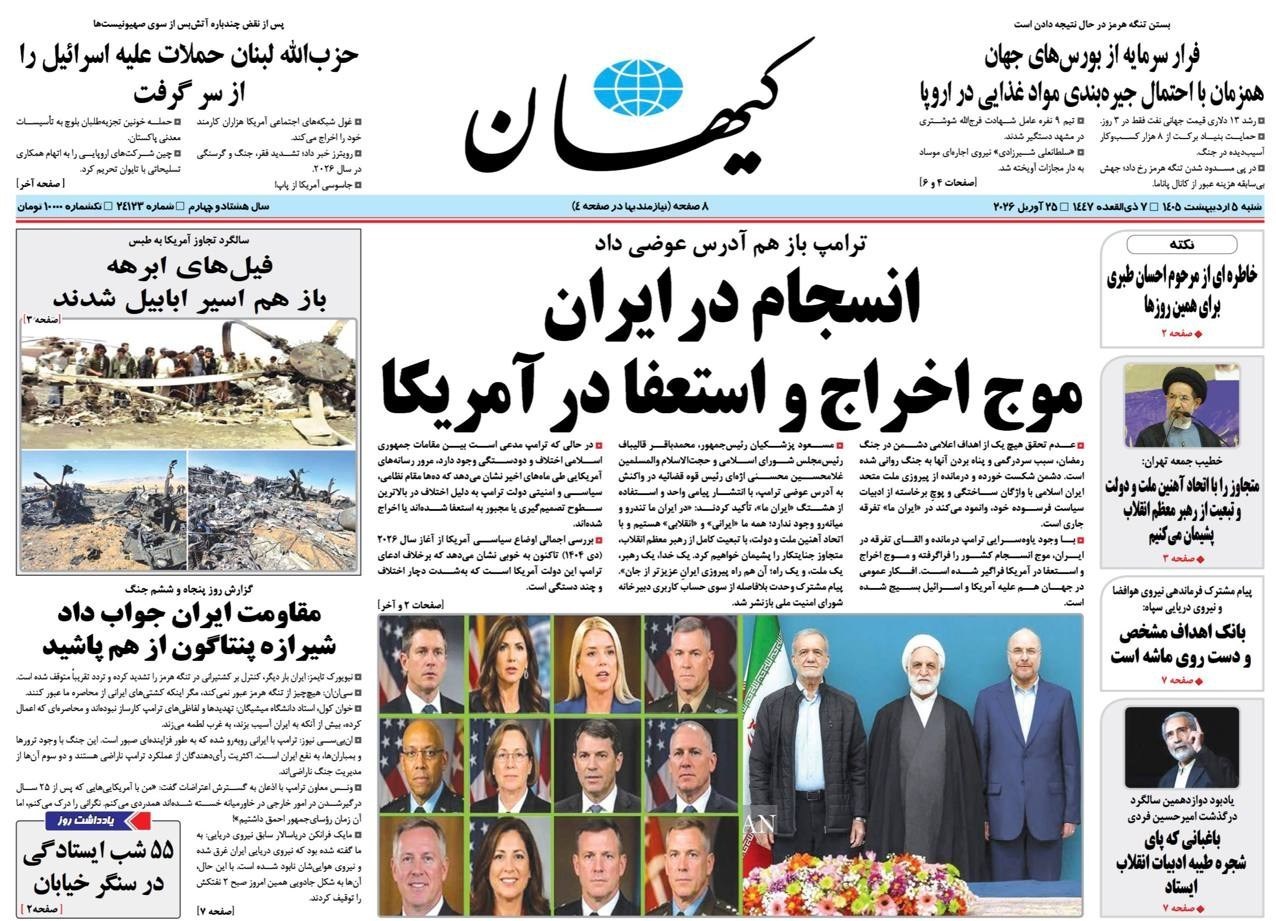 روزنامه کیهان , روزنامه وطن امروز , روزنامه رسالت , روزنامه خراسان , روزنامه جوان , روزنامه همشهری , روزنامه جام جم , روزنامه فرهیختگان , 