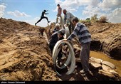 کول گذاری کانال قنات روستای عبدالملکی سبزوار