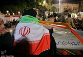 پهپاد شاهد136 در تجمع شبانه مردم در حمایت از مدافعان وطن - تبریز