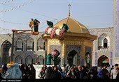 گل آرایی سقاخانه و پنجره فولاد حرم رضوی به مناسبت دهه کرامت