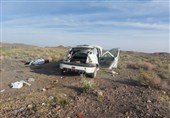 2 کشته و 4 مصدوم در واژگونی ال 90 در محور میامی ـ سبزوار