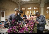 گل‌آرایی ضریح اخت‌الرضا(س)