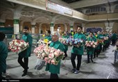 گل‌آرایی ضریح اخت‌الرضا(س)