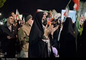 پنجاه و نهمین شب حماسه‌آفرینی مردم در حسینیه ایران در میدان شهدای اراک