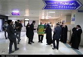 حضور خادمان حرم رضوی در بیمارستان بعثت همدان