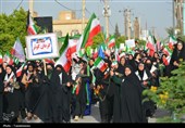 نمایش عظیم اقتدار ملی در دهدشت