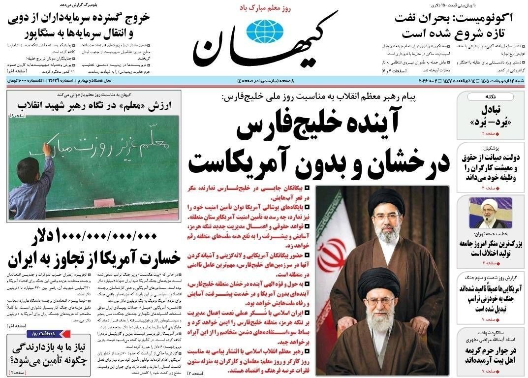 روزنامه کیهان , روزنامه خراسان , روزنامه وطن امروز , روزنامه جوان , روزنامه همشهری , روزنامه جام جم , روزنامه فرهیختگان , روزنامه اینترنتی صدای ایران , 
