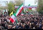 آیین تشییع پیکر شهدای گردان تخریب در زنجان