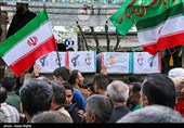 آیین تشییع پیکر شهدای گردان تخریب در زنجان