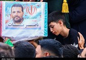 آیین تشییع پیکر شهدای گردان تخریب در زنجان