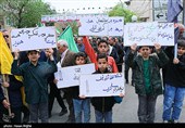 آیین تشییع پیکر شهدای گردان تخریب در زنجان