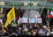 آیین تشییع پیکر شهدای گردان تخریب در زنجان