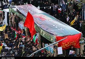 آیین تشییع پیکر شهدای گردان تخریب در زنجان