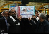 آئین وداع با پیکر مطهر شهیده زکیه آسیابی در حسینیه اعظم زنجان
