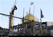 آئین وداع با پیکر مطهر شهیده زکیه آسیابی در حسینیه اعظم زنجان