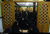 آئین وداع با پیکر مطهر شهیده زکیه آسیابی در حسینیه اعظم زنجان