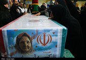 آئین وداع با پیکر مطهر شهیده زکیه آسیابی در حسینیه اعظم زنجان
