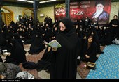 آئین وداع با پیکر مطهر شهیده زکیه آسیابی در حسینیه اعظم زنجان