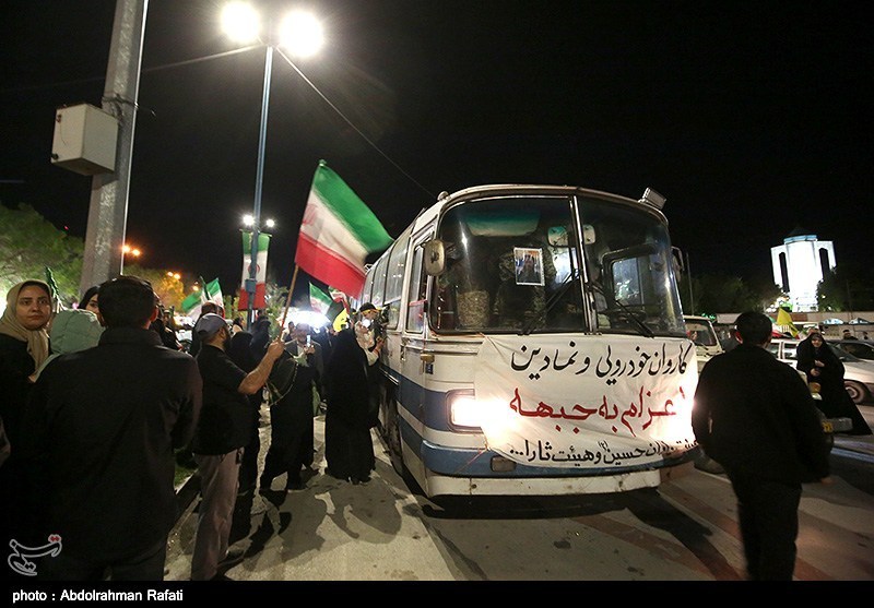 کاروان نمادین اعزام به جبهه در همدان