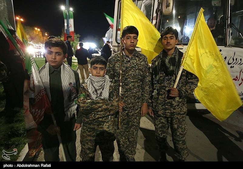 کاروان نمادین اعزام به جبهه در همدان