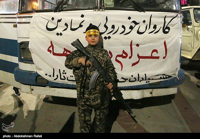 کاروان نمادین اعزام به جبهه در همدان