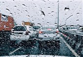 رگبار باران و رعدوبرق در اردبیل