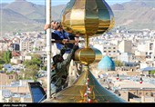 آغاز عملیات  مرمت گنبد حسینیه اعظم زنجان