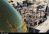 آغاز عملیات  مرمت گنبد حسینیه اعظم زنجان