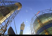 آغاز عملیات  مرمت گنبد حسینیه اعظم زنجان