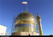 آغاز عملیات  مرمت گنبد حسینیه اعظم زنجان