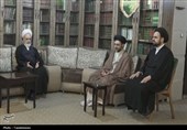 حضور آیت الله اعرافی در منزل وزیر شهید اطلاعات