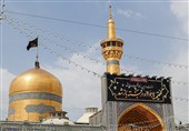 حال و هوای بارگاه منور رضوی در سوگ ابن‌الرضا(ع)
